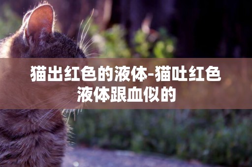 貓出紅色的液體-貓吐紅色液體跟血似的