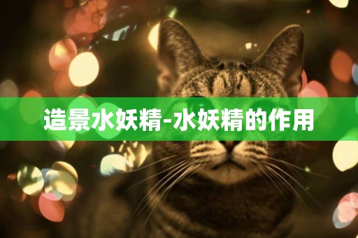 造景水妖精-水妖精的作用