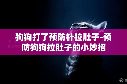 狗狗打了預防針拉肚子-預防狗狗拉肚子的小妙招