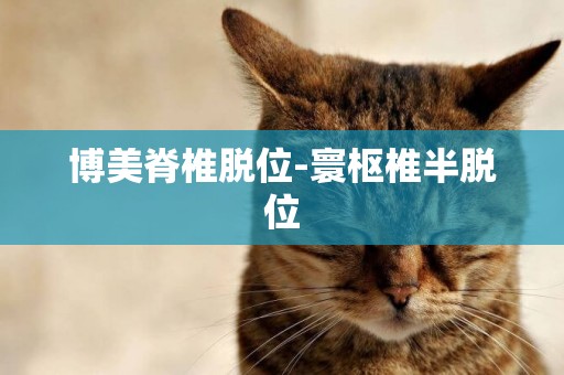 博美脊椎脫位-寰樞椎半脫位