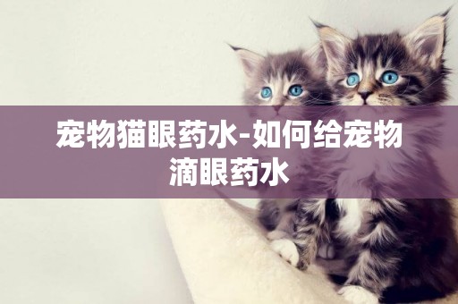 寵物貓眼藥水-如何給寵物滴眼藥水