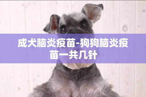 成犬腦炎疫苗-狗狗腦炎疫苗一共幾針