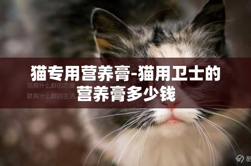 貓專用營養膏-貓用衛士的營養膏多少錢