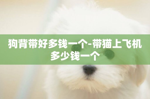 狗背帶好多錢一個-帶貓上飛機多少錢一個