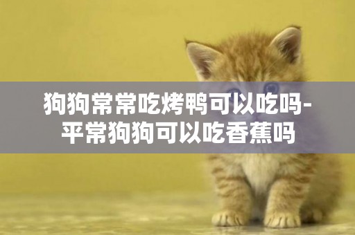 狗狗常常吃烤鴨可以吃嗎-平常狗狗可以吃香蕉嗎