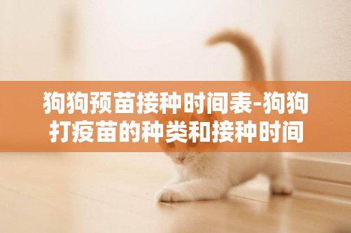狗狗預苗接種時間表-狗狗打疫苗的種類和接種時間