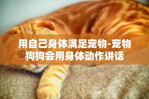 用自己身體滿足寵物-寵物狗狗會用身體動作講話