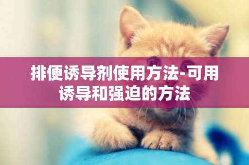 排便誘導劑使用方法-可用誘導和強迫的方法