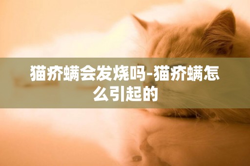 貓疥螨會發燒嗎-貓疥螨怎么引起的