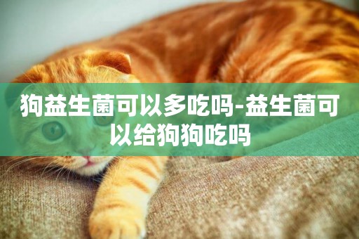 狗益生菌可以多吃嗎-益生菌可以給狗狗吃嗎