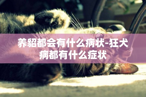 養貂都會有什么病狀-狂犬病都有什么癥狀