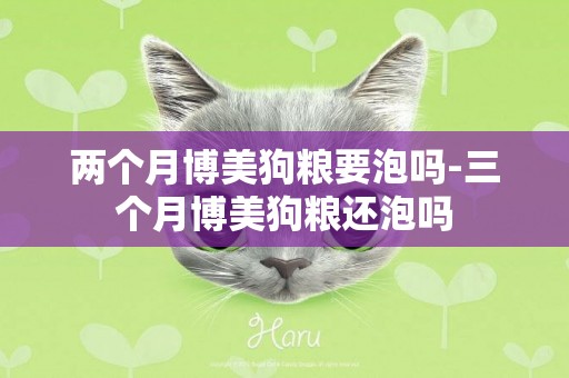 兩個月博美狗糧要泡嗎-三個月博美狗糧還泡嗎