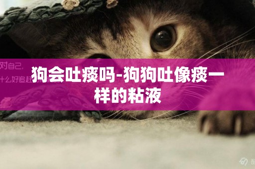 狗會吐痰嗎-狗狗吐像痰一樣的粘液