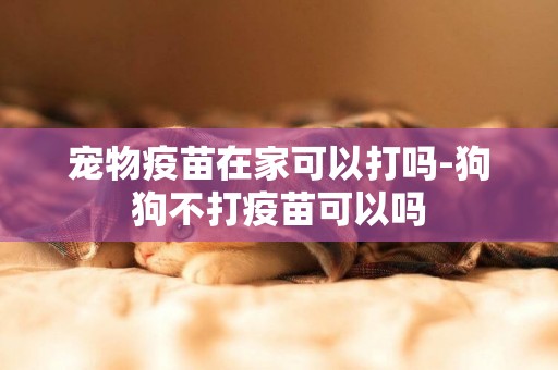 寵物疫苗在家可以打嗎-狗狗不打疫苗可以嗎