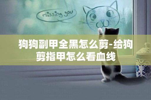 狗狗副甲全黑怎么剪-給狗剪指甲怎么看血線