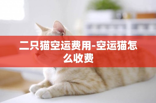 二只貓空運費用-空運貓怎么收費