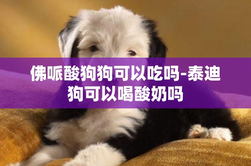 佛哌酸狗狗可以吃嗎-泰迪狗可以喝酸奶嗎