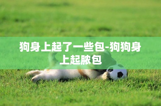 狗身上起了一些包-狗狗身上起膿包