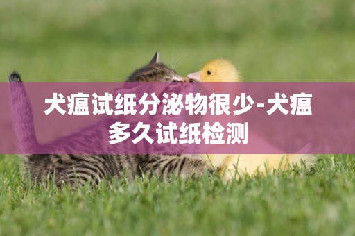 犬瘟試紙分泌物很少-犬瘟多久試紙檢測