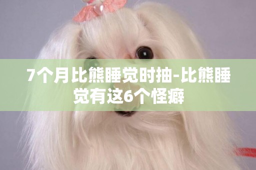 7個月比熊睡覺時抽-比熊睡覺有這6個怪癖