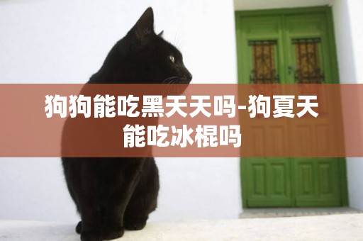 狗狗能吃黑天天嗎-狗夏天能吃冰棍嗎