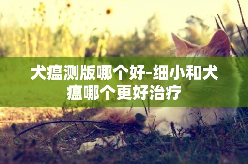 犬瘟測版哪個好-細小和犬瘟哪個更好治療