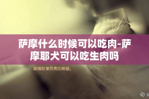 薩摩什么時候可以吃肉-薩摩耶犬可以吃生肉嗎