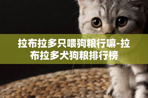 拉布拉多只喂狗糧行嘛-拉布拉多犬狗糧排行榜