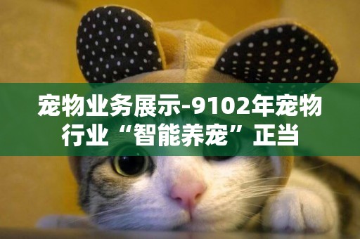 寵物業務展示-9102年寵物行業“智能養寵”正當