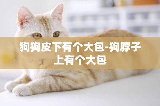狗狗皮下有個大包-狗脖子上有個大包