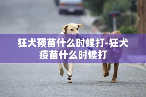 狂犬預苗什么時候打-狂犬疫苗什么時候打