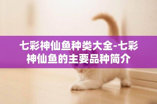 七彩神仙魚種類大全-七彩神仙魚的主要品種簡介