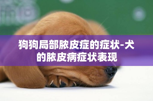 狗狗局部膿皮癥的癥狀-犬的膿皮病癥狀表現