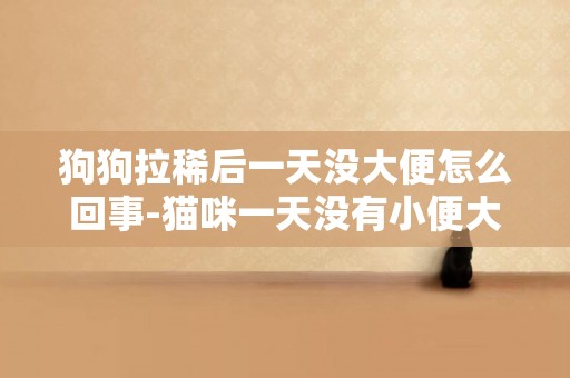 狗狗拉稀后一天沒大便怎么回事-貓咪一天沒有小便大便怎么回事