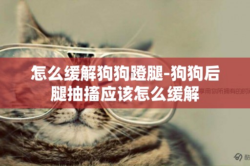 怎么緩解狗狗蹬腿-狗狗后腿抽搐應該怎么緩解