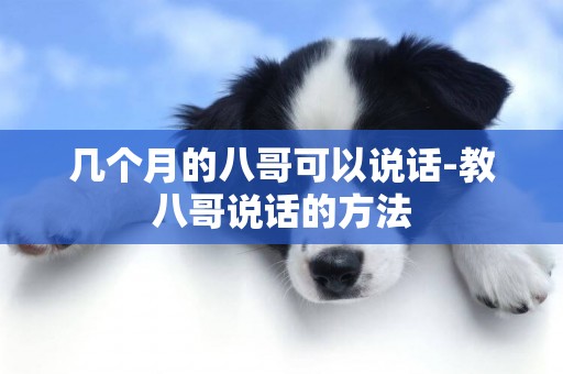 幾個月的八哥可以說話-教八哥說話的方法