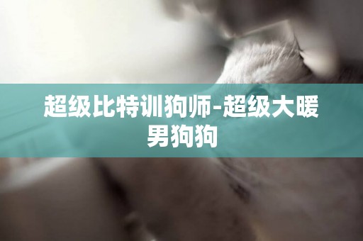 超級比特訓狗師-超級大暖男狗狗