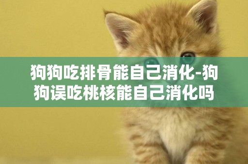 狗狗吃排骨能自己消化-狗狗誤吃桃核能自己消化嗎
