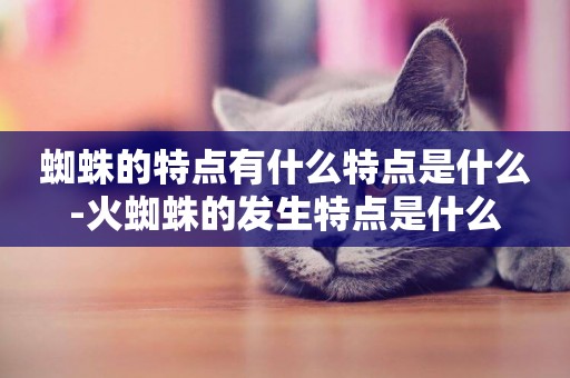 蜘蛛的特點有什么特點是什么-火蜘蛛的發生特點是什么