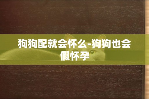 狗狗配就會懷么-狗狗也會假懷孕
