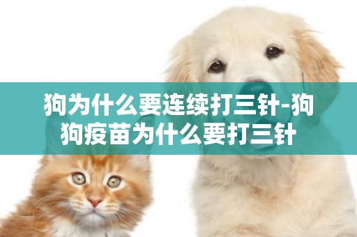 狗為什么要連續打三針-狗狗疫苗為什么要打三針