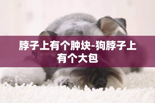 脖子上有個腫塊-狗脖子上有個大包