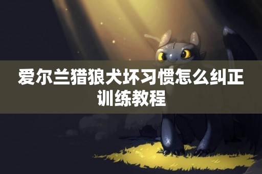 愛爾蘭獵狼犬壞習慣怎么糾正訓練教程