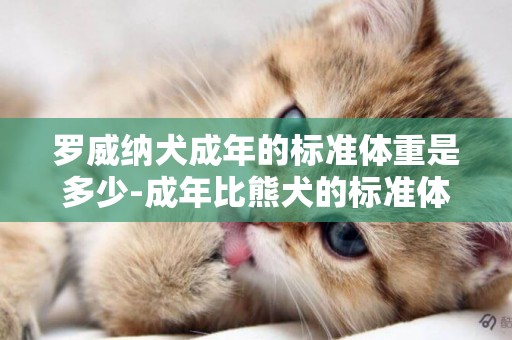 羅威納犬成年的標準體重是多少-成年比熊犬的標準體重是多少