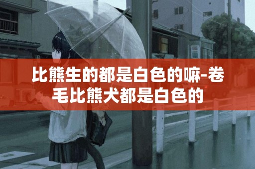 比熊生的都是白色的嘛-卷毛比熊犬都是白色的